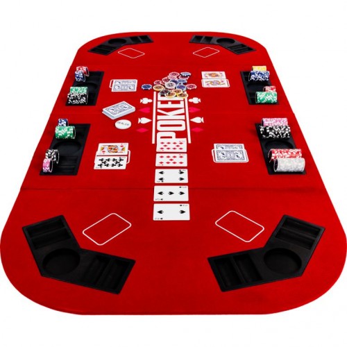 Skladacia pokerová podložka - červená