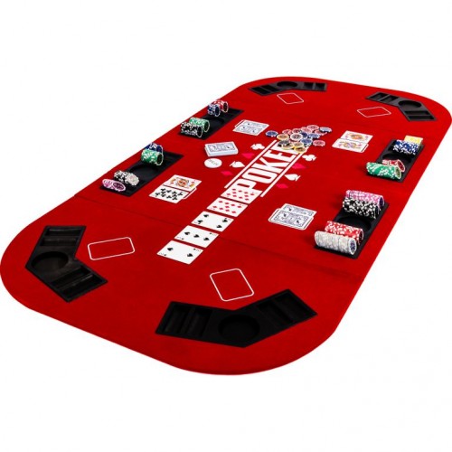 Skladacia pokerová podložka - červená Skladacia pokerová podložka - červená