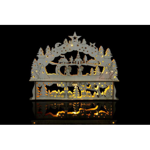 Vianočná dekorácia - vianočná krajina - 10 LED diód