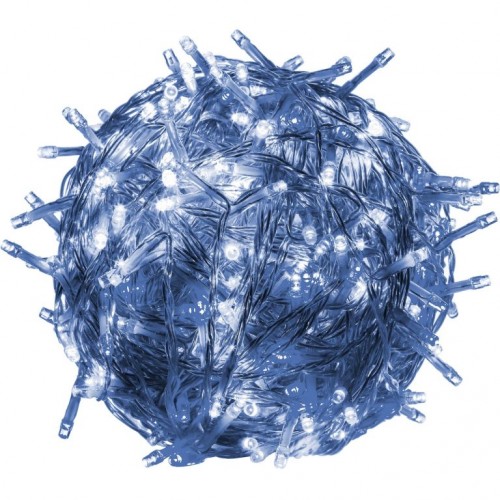 VOLTRONIC Svetelná reťaz 10 m, 100 LED, studená biela