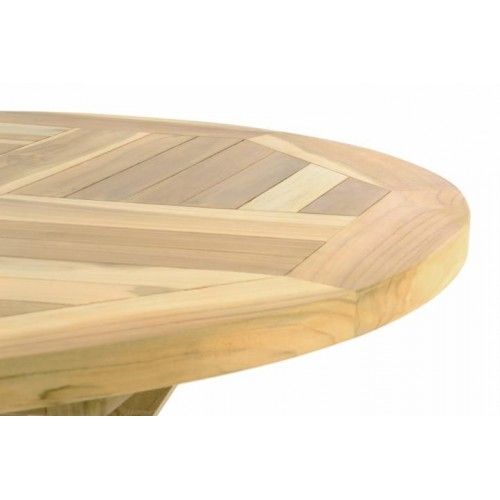 DIVERO záhradný stôl z teakového dreva - 80 cm