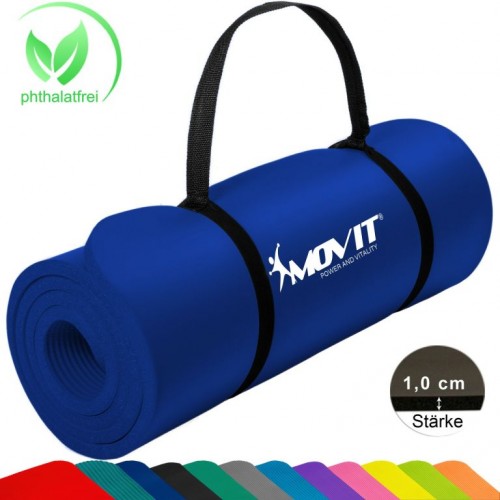 Gymnastická podložka MOVIT 183 x 60 x 1 cm - kráľovská modrá