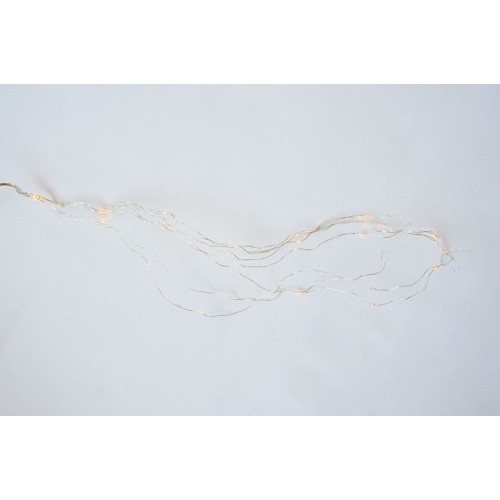 Vianočné dekoratívne osvetlenie - drôtiky - 64 LED teplá biela