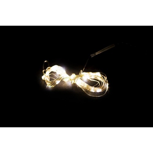 NEXOS LED osvetlenie strieborný drôt, 40 LED, teplá biela NEXOS LED osvetlenie strieborný drôt, 40 LED, teplá biela