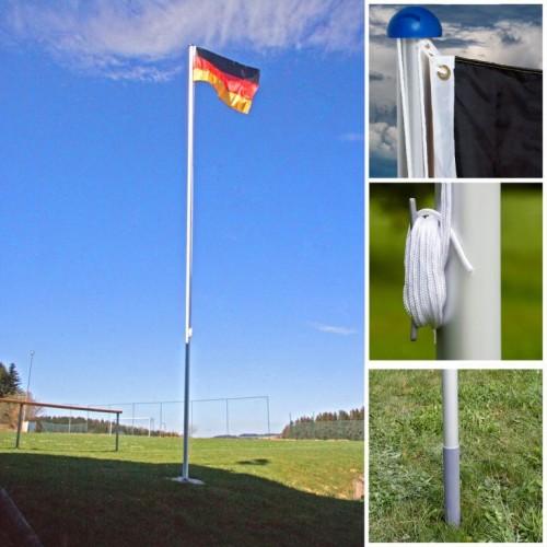 Vlajkový stožiar vrátane vlajky Taliansko - 650 cm Vlajkový stožiar vrátane vlajky Taliansko - 650 cm