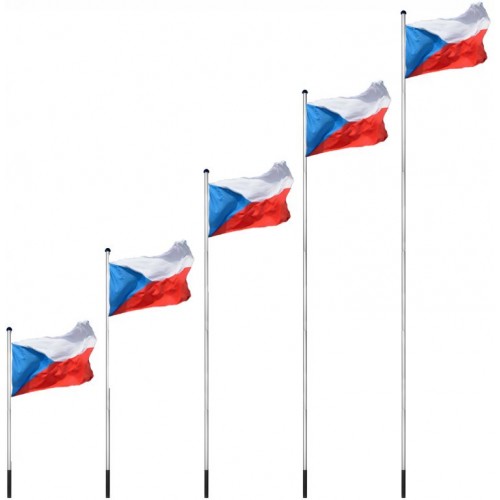 Vlajkový stožiar vrátane vlajky Česká republika - 650 cm