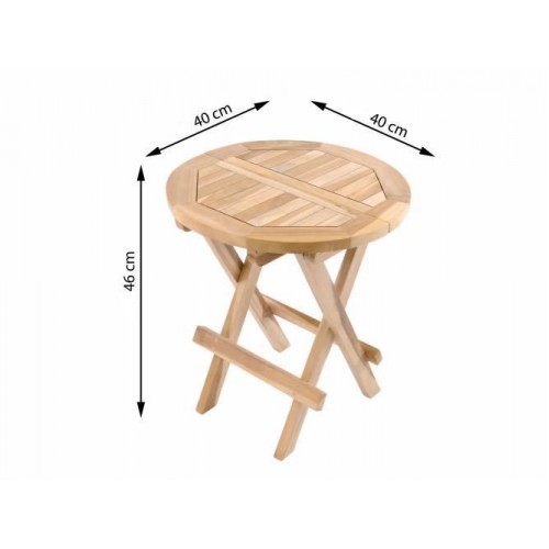 Záhradný odkladací stolík DIVERO z teakového dreva