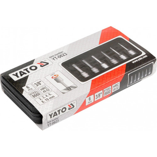 Súprava na demontáž závrtných skrutiek - 6 ks 3/8