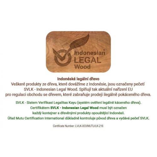 Záhradný drevený skladací stolík DIVERO výška 50 cm