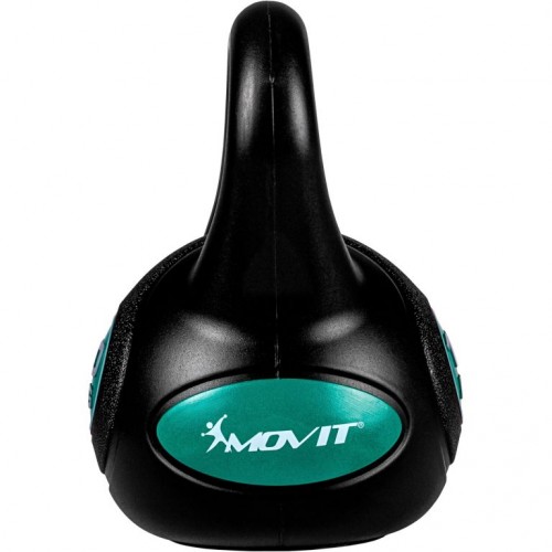 MOVIT Kettlebell činka - 10 kg, čierna/petrolejová