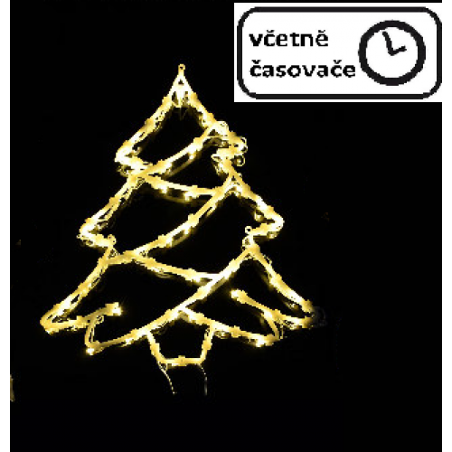 Vianočná dekorácia na okno - 50 LED, strom
