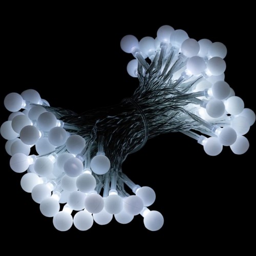 VOLTRONIC Párty osvetlenie 10m,100 LED,studená biela+ovládač