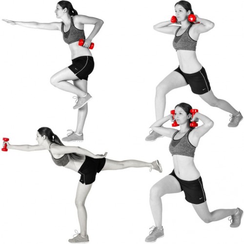 Sada 2 ks vinylových činiek - 5 kg, čierne