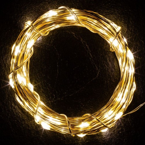 VOLTRONIC Sada 2 kusov svetelných drôtov 50 LED, teplá biela VOLTRONIC Sada 2 kusov svetelných drôtov 50 LED, teplá biela