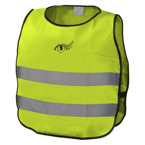 Výstražná detská vesta S.O.R. - 53 cm, žltá