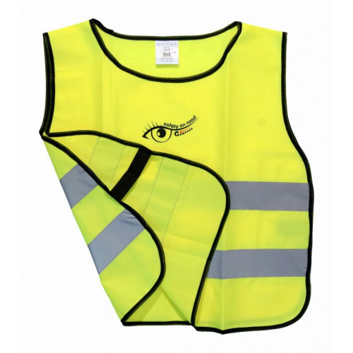 Výstražná detská vesta S.O.R. - 53 cm, žltá