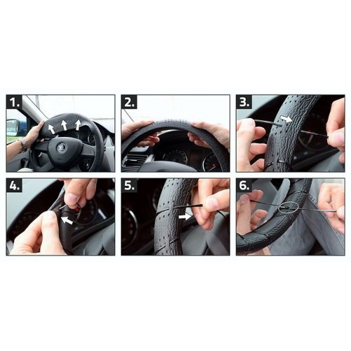 Poťah na volant omotávací - čierný