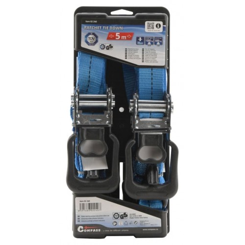 Popruh s račňou a hákmi, sada 2 kusov