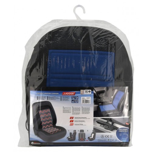 Poťah sedadla vyhrievaný LADDER s termostatom - 12V , modrý