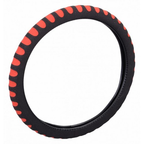 Poťah na volant SOFT - červeno / čierný