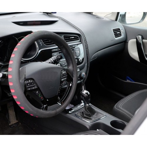 Poťah na volant SOFT - červeno / čierný