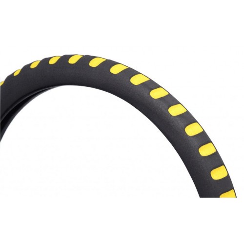 Poťah na volant SOFT - žlto / čierný