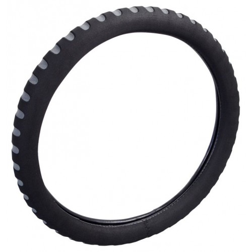 Poťah na volant SOFT - šedo / čierný