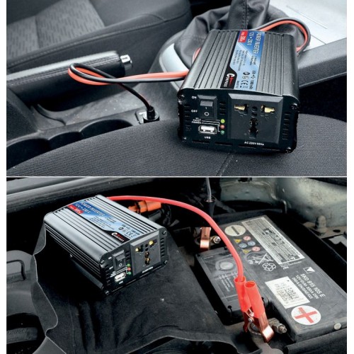 Trafo 12/230 V 300 W + USB