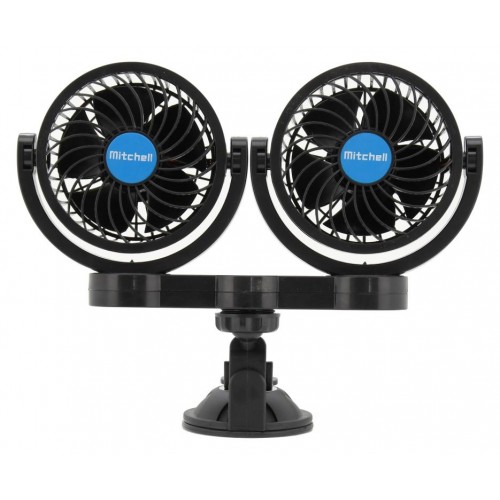Ventilátor MITCHELL DUO - 12 V, na prísavku