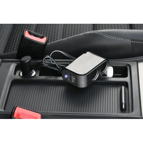 Rozdvojka 12 / 24 V + 2 x USB, 2100 mA