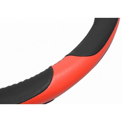 Poťah na volant GRIP - červený / čierny