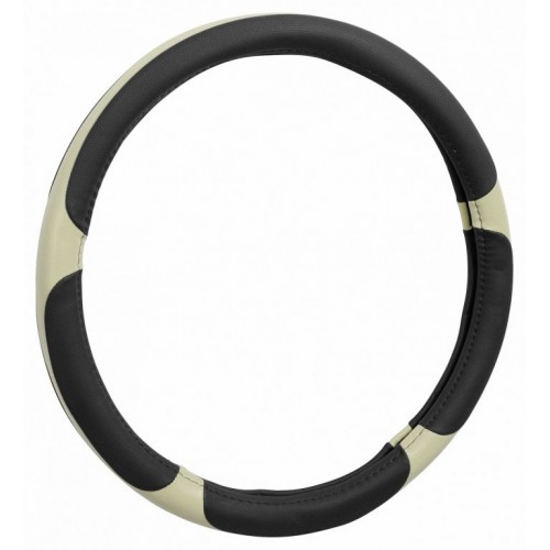 Poťah na volant GRIP - béžový / čierny