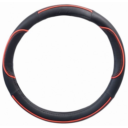 Poťah na volant WAVE - červený / čierný