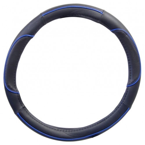 Poťah na volant WAVE - modro / čierný