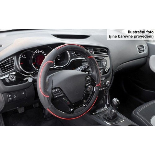 Poťah na volant WAVE - modro / čierný