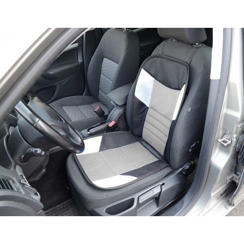 Poťah sedadla Tetris - 46 x 102 cm, čierno / šedý