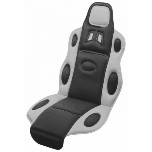 Poťah sedadla Race - univerzálny, čierno / sivý