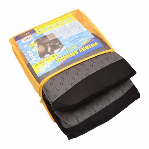 Poťahy sedadiel POLY - 9 ks, šedé