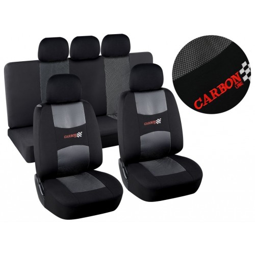 Poťahy sedadiel Airbag Dark, sada 9 ks