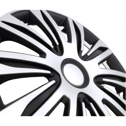 Sada krytov kolies Spider 14 - čierno/strieborná