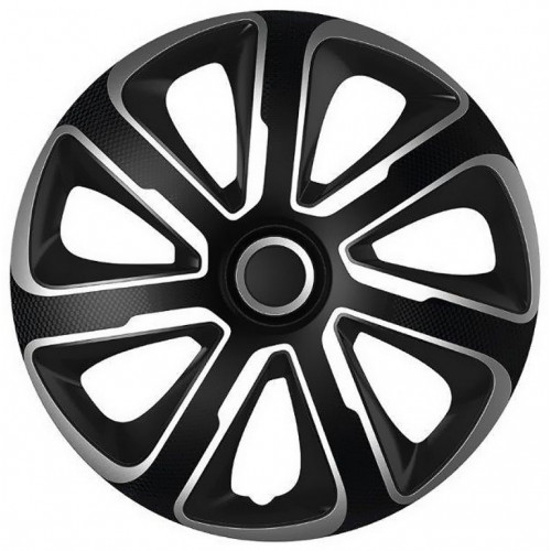 Sada krytov kolies Livorno Carbon 14 - čierno/strieborná