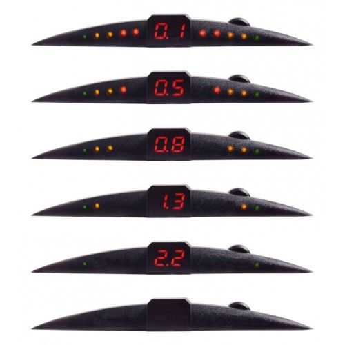 Parkovací asistent s kabelážou, 4 senzory, LED display