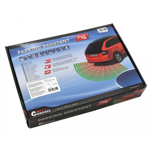 Parkovací asistent s kabelážou, 4 senzory, LED display
