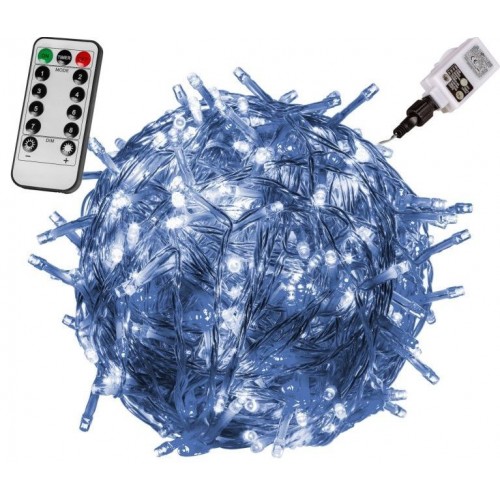 VOLTRONIC Svetielka 60 m, 600 LED, studená biela, ovládač