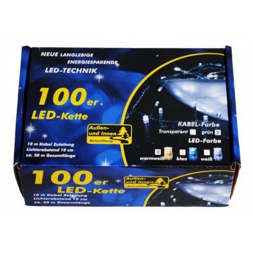 NEXOS Vianočná LED reťaz 10 m, 100 LED diód, teplá biela NEXOS Vianočná LED reťaz 10 m, 100 LED diód, teplá biela