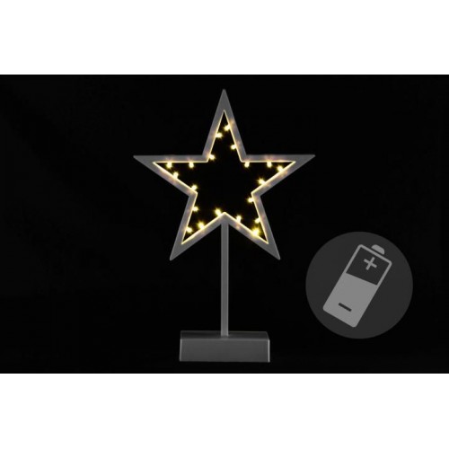 NEXOS Dekorácia,20 LED, hviezda na stojančeku, 38 cm