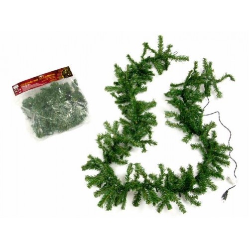 Vianočná dekorácia - girlanda s osvetlením 2,7 m