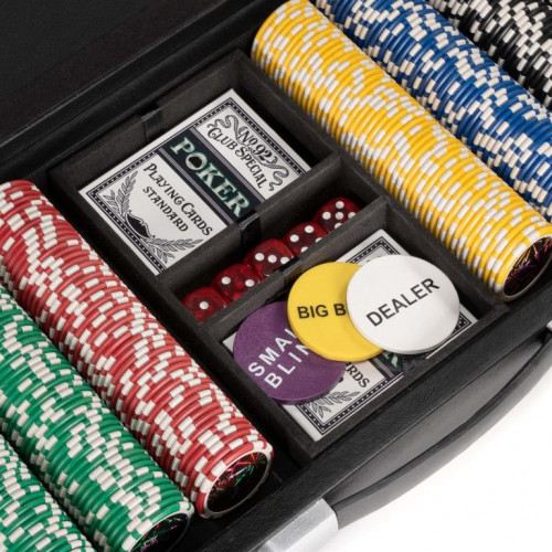 Pokrový kufor Texas Holdem Black Jack s laserovými žetónmi