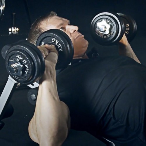 MOVIT sada závažia na činky s úchytom - 1 kg, liatina