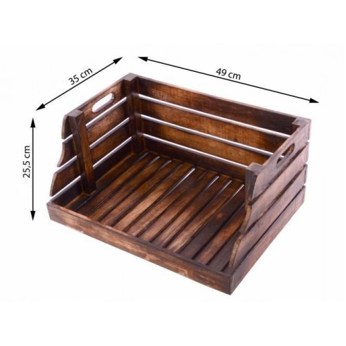 Stohovateľná drevená debnička DIVERO vintage